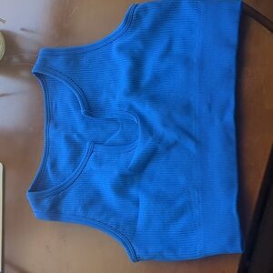 NWOT Bright Blue Crop Top/ Workout Bra